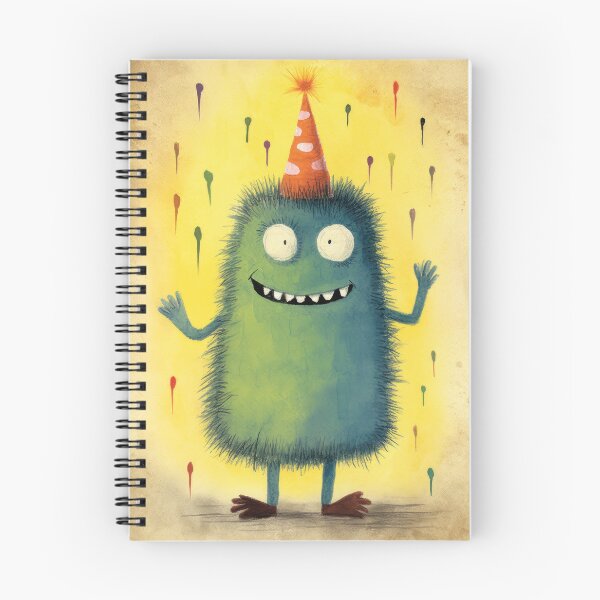 Item preview, Cumpleaños de monstruo con fuegos artificiales designed and sold by MonsterCards.