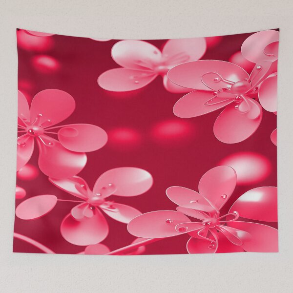 Item preview, Sepia Red Flowers with Pearls Christmas Red designed and sold by deniselynnimage.