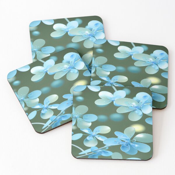 Item preview, Sky Blue Flowers with Pearls designed and sold by deniselynnimage.