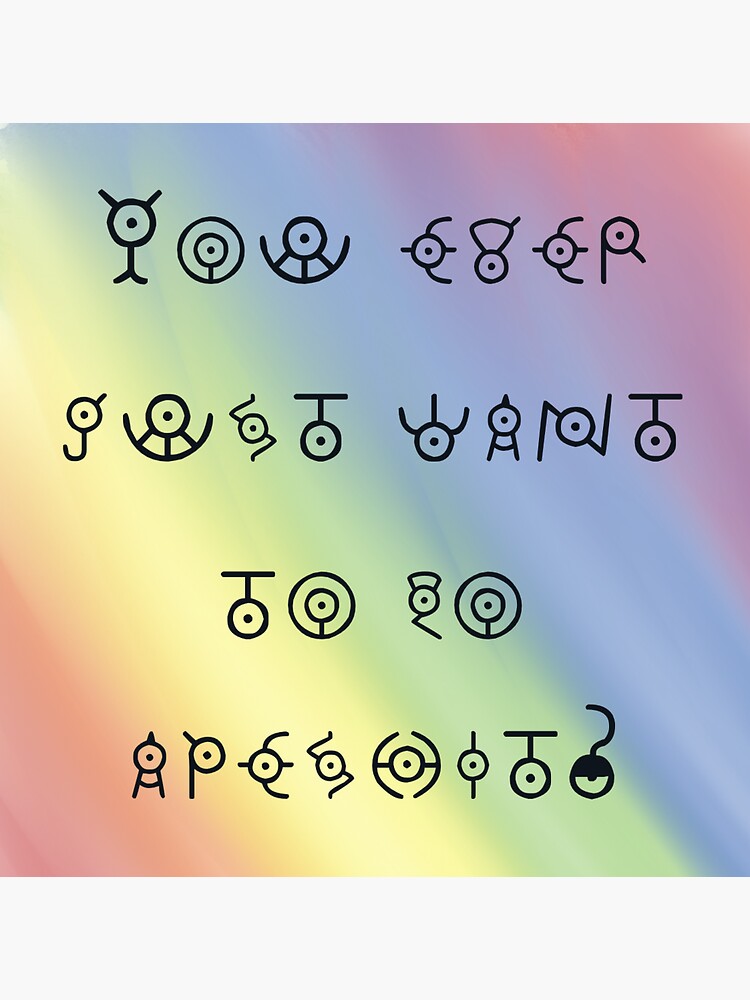 Unown Alphabet Sticker for Sale by Biochao