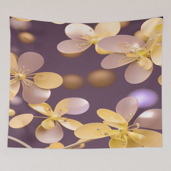 Item preview, Yellow Flowers with Pearls designed and sold by deniselynnimage.