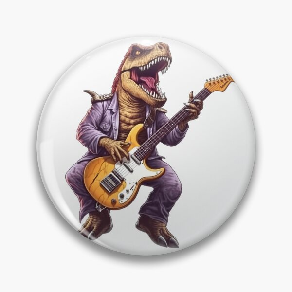 Artikelvorschau, T-rex playing a guitar - Different logo size, position? Email me - entworfen und verkauft von Picture-Art.