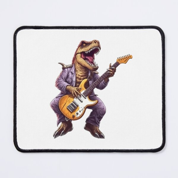 Artikelvorschau, T-rex playing a guitar - Different logo size, position? Email me - entworfen und verkauft von Picture-Art.