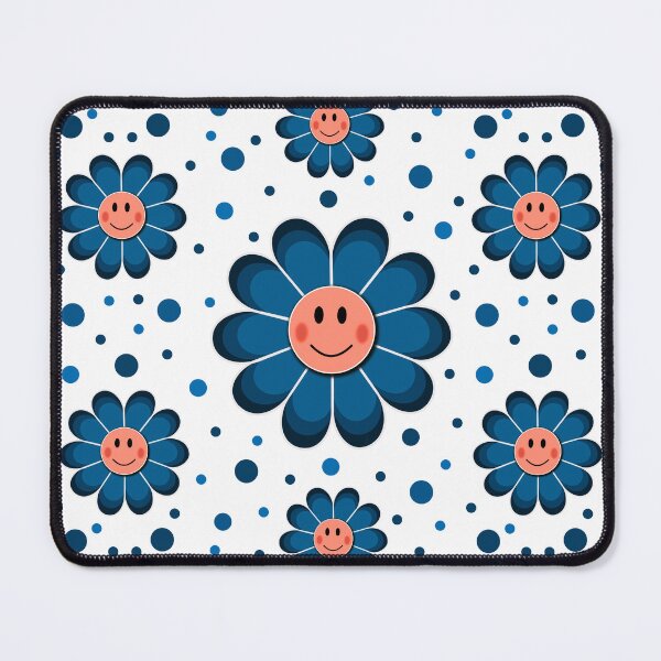 Item preview, Blue Flower Face pattern designed and sold by Pear Tree Studio.