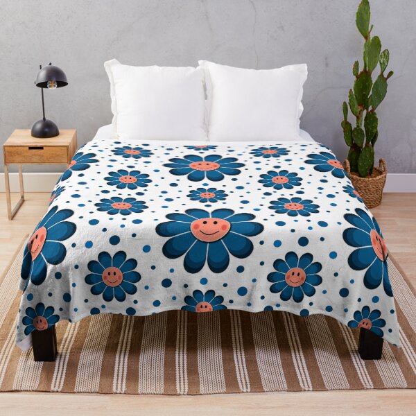 Item preview, Blue Flower Face pattern designed and sold by Pear Tree Studio.