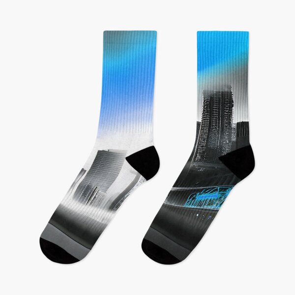 Item preview, City Landscape Brilliant Aqua Blue designed and sold by deniselynnimage.