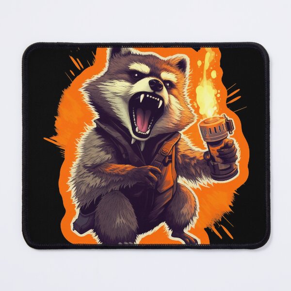 Item preview, Crazy Galactic Racoon Scientist With a Space Bomb designed and sold by NapNapSleeper.