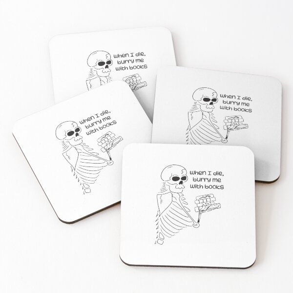 Item preview, Skeleton With Books - B/W designed and sold by pserendipity.