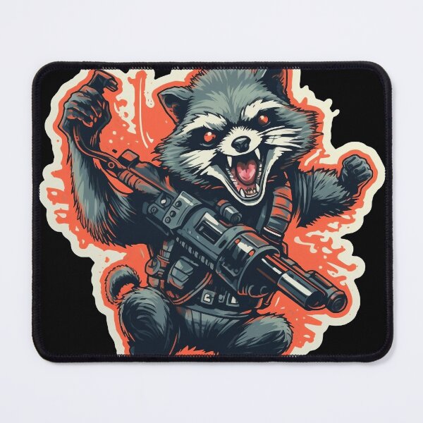 Item preview, Crazy Galactic Racoon Scientist With a Space LMG designed and sold by NapNapSleeper.