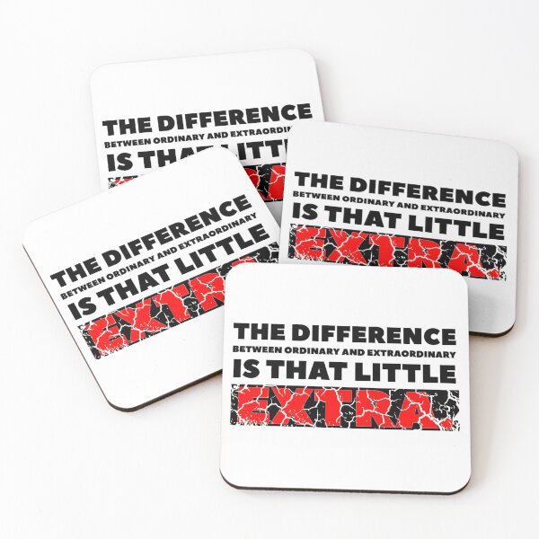 Item preview, The difference between ordinary and extraordinary is that little extra. (red distressed) designed and sold by KingsManKind.