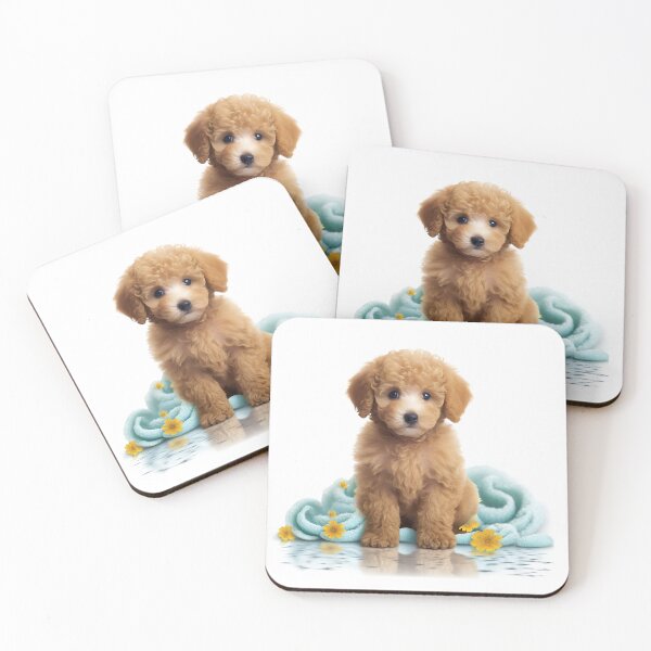 Item preview, Cute Miniature Poodle Sticker/Cute Mini Poodle Apron/ Teddy Poodle T-Shirt/Mini Poodle Bandanas, Cute Poodle Dog Mat/Poodle Pillow designed and sold by KingdomKubs.