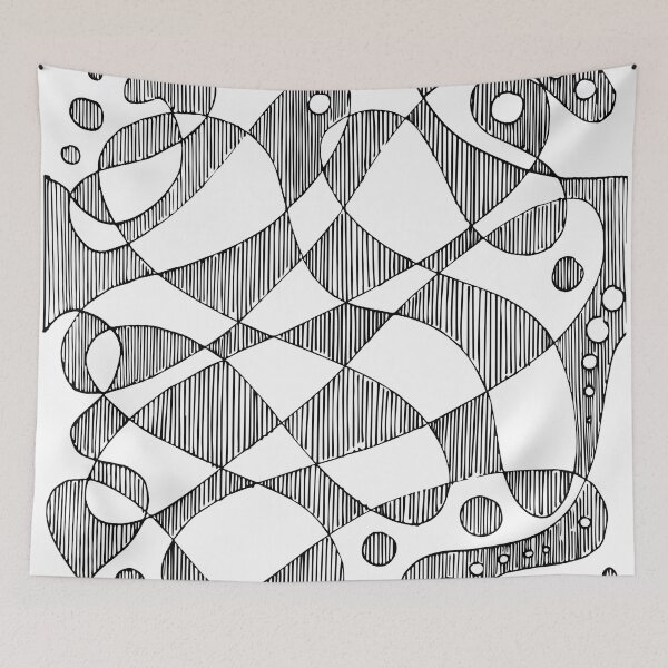 Item preview, Abstract fluid line art designed and sold by kallyfactory.