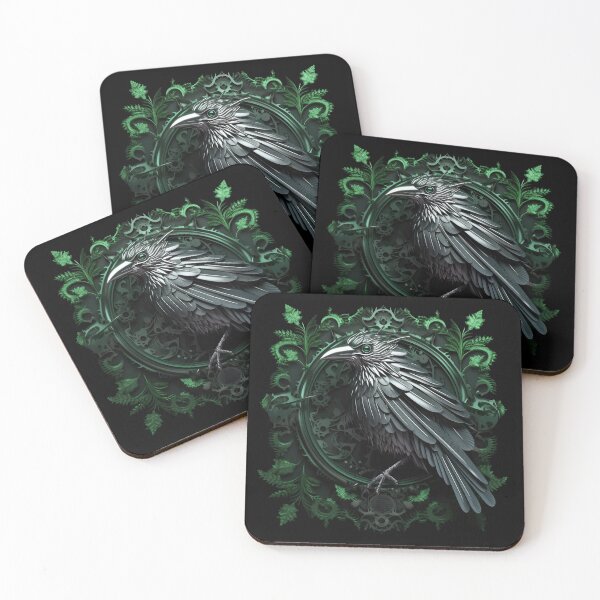 Item preview, Viking raven, Green viking raven, viking ornament, for dad, dad, for the husband, happy dads day designed and sold by PRYMULLART.