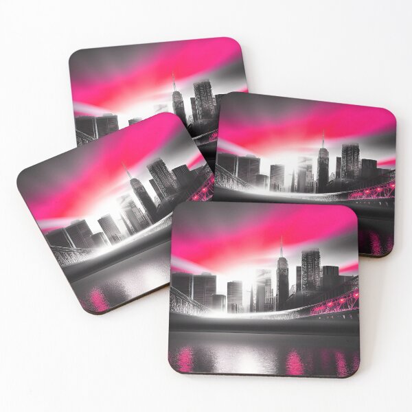 Item preview, City Landscape Brilliant Fushia designed and sold by deniselynnimage.