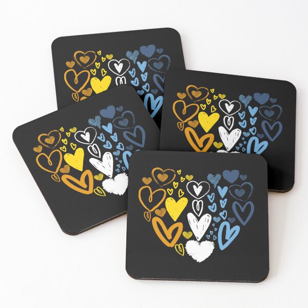 Item preview, Hearts Aro Ace. Aroace Pride designed and sold by Subtle Pride Shop.