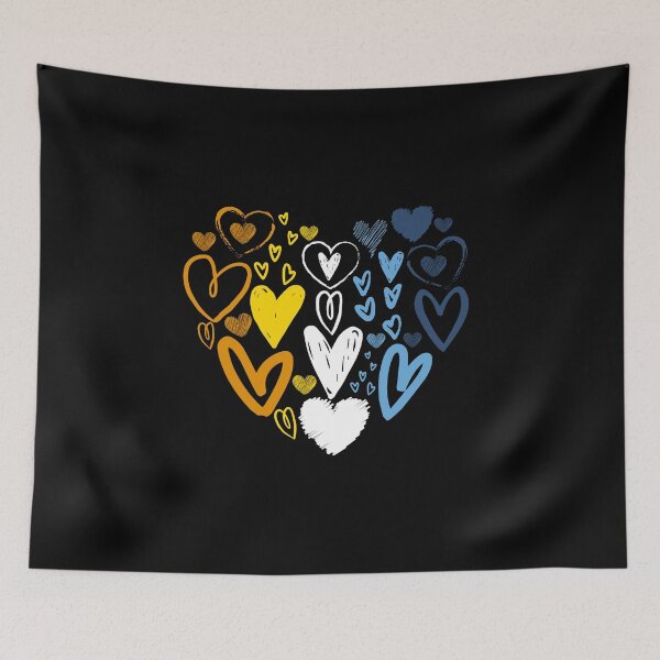 Item preview, Hearts Aro Ace. Aroace Pride designed and sold by Subtle Pride Shop.