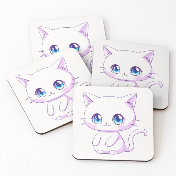 Item preview, cute kawaii anime cat  designed and sold by Harmonysens.