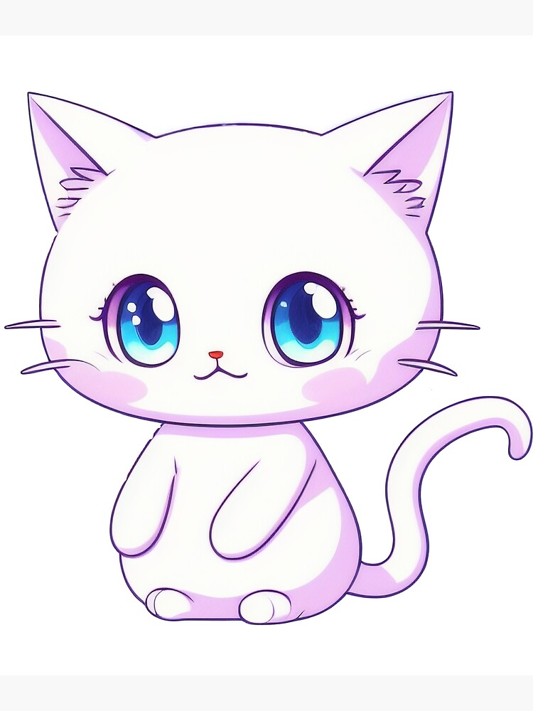 cute kawaii anime cat | Poster