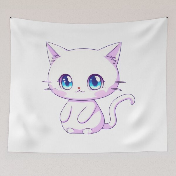 Item preview, cute kawaii anime cat  designed and sold by Harmonysens.