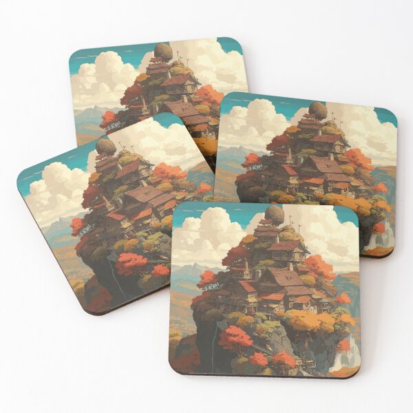 Artikelvorschau, Autumn Sky Village, Studio Ghibli-Stil entworfen und verkauft von ApexPrintCo.