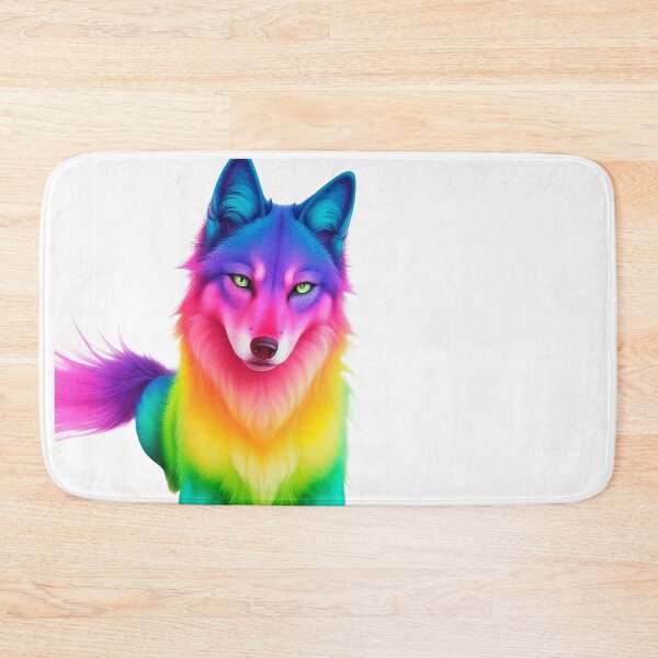 Item preview, Rainbow colored wolf designed and sold by Harmonysens.