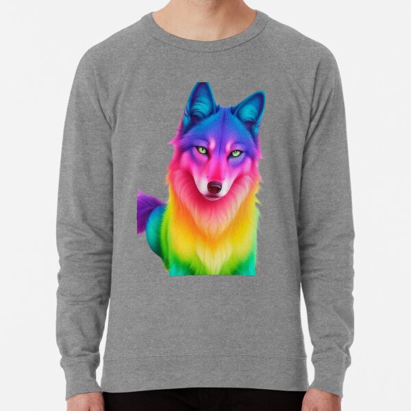Rainbow Wolf Hoodies Sweatshirts for Sale Redbubble