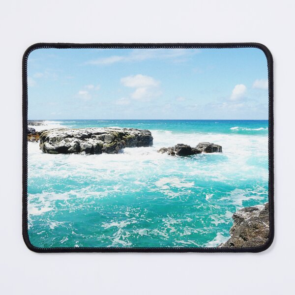 Item preview, Blue Ocean Waves Teal Hawaii Kauai Island Summer Beach designed and sold by Angie Menegay.