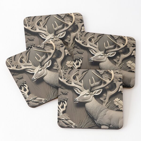 Item preview, Deer embossed wood drawing art  designed and sold by Inktown.