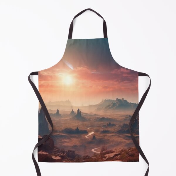 Item preview, Intriguing Celestialpunk Desert Landscape, Red Barren Alien Terrain under a Setting Sun - Digital HD Art Inspired by Human-Canvas Integration and RTX designed and sold by stateofhuman.