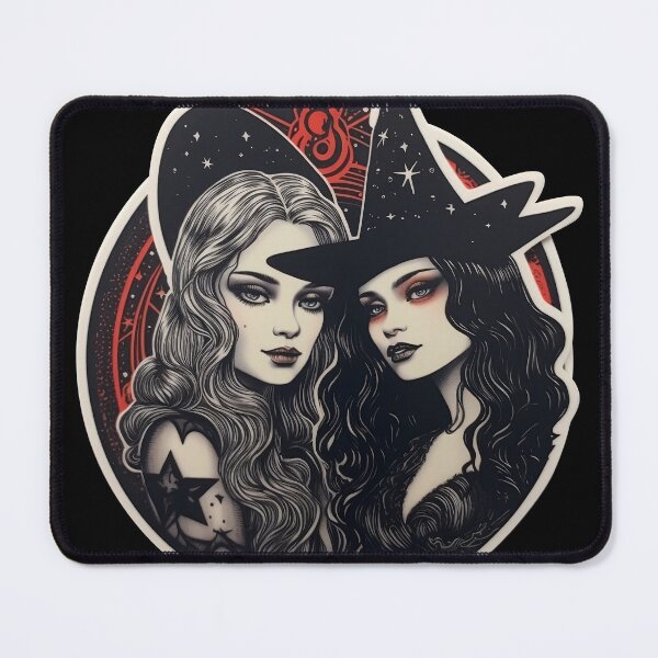 Item preview, two beautiful witches, happy halloween, for mom designed and sold by PRYMULLART.