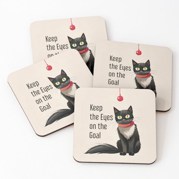 Item preview, Keep the Eyes on the Goal - Cat Edition designed and sold by JoanNinjaHen.