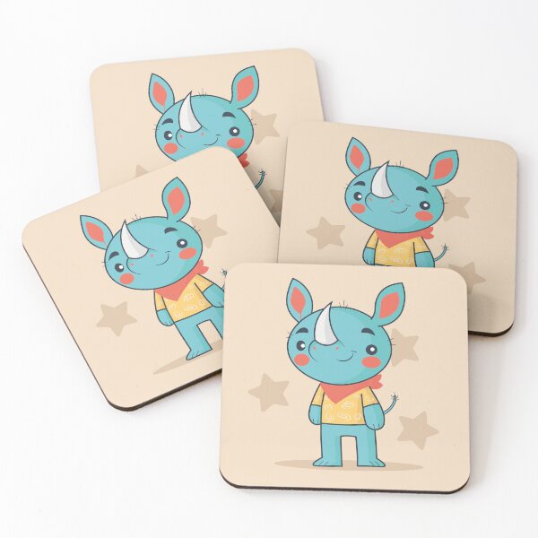 Item preview, Kawaii Rhino Doodle by Möno Röso designed and sold by Moeno-Roeso.