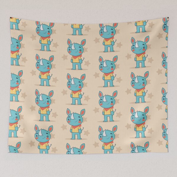Item preview, Kawaii Rhino Doodle by Möno Röso designed and sold by Moeno-Roeso.