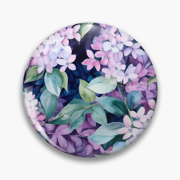 Item preview, Lilacs Flowers Watercolor Pattern designed and sold by HujiolStudio.