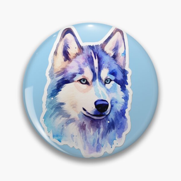Item preview, Watercolor Husky designed and sold by Moon Valley Emporium.