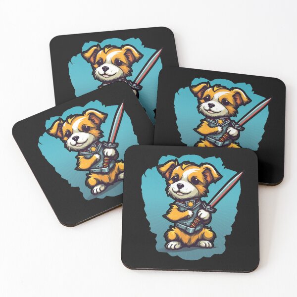 Item preview, Kawaii Knight Puppy Dog with a Magical Sword  designed and sold by NapNapSleeper.