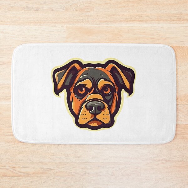 Item preview, Displeased rottweiler dog looking to side. Cartoon portrait  designed and sold by KristinaNEL.