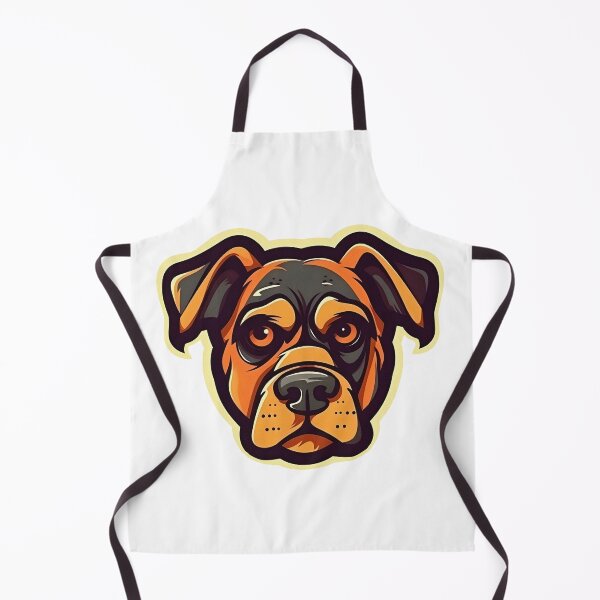 Item preview, Displeased rottweiler dog looking to side. Cartoon portrait designed and sold by KristinaNEL.