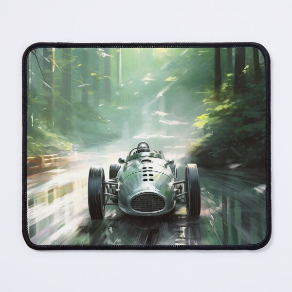Item preview, Mercedes W125 Vintage 1936 F1 Watercolour Painting Print designed and sold by PicTechNowArt.
