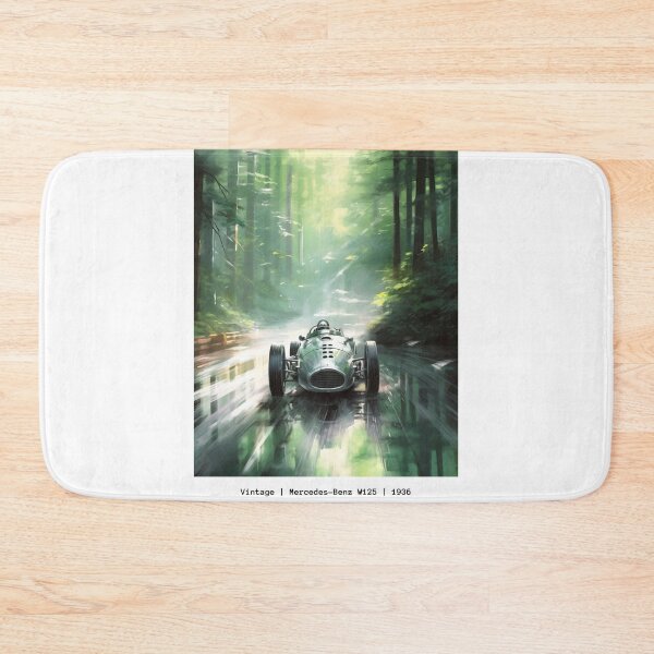 Item preview, Mercedes W125 Vintage 1936 F1 Watercolour Painting Print designed and sold by PicTechNowArt.