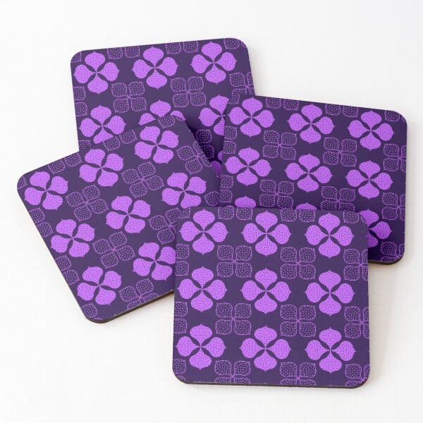 Item preview, Purple flower block designed and sold by Block print shop.