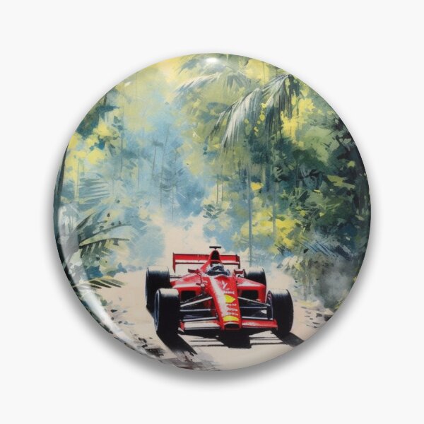 Item preview, Nigel Mansell Vintage 1989 Ferrari 640 F1 Watercolour Painting Print designed and sold by PicTechNowArt.
