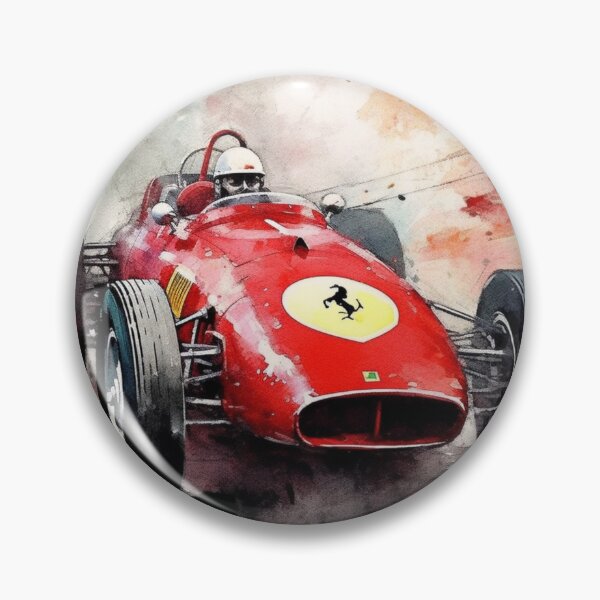 Item preview, Ferrari 500 Vintage 1953 F1 Watercolour Painting Print designed and sold by PicTechNowArt.