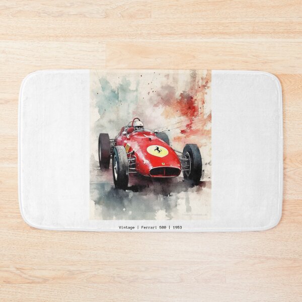 Item preview, Ferrari 500 Vintage 1953 F1 Watercolour Painting Print designed and sold by PicTechNowArt.