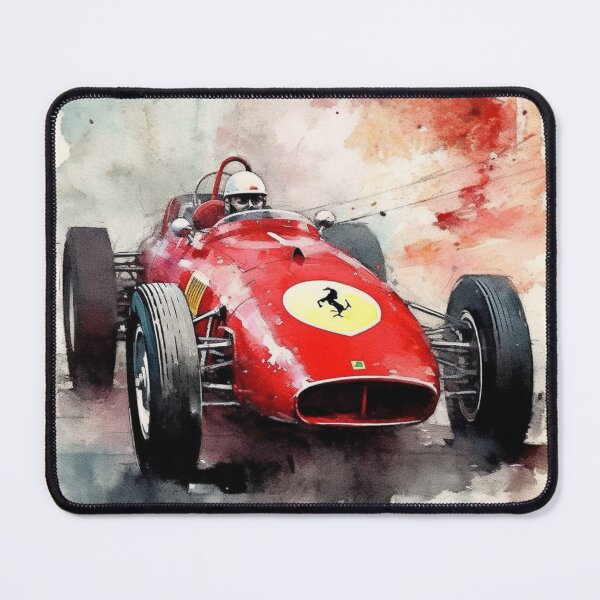 Item preview, Ferrari 500 Vintage 1953 F1 Watercolour Painting Print designed and sold by PicTechNowArt.