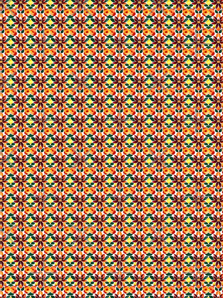 Thumbnail 3 of 3, Drawstring Bag, Flower Pattern "Jesse" designed and sold by Patterns For Products.
