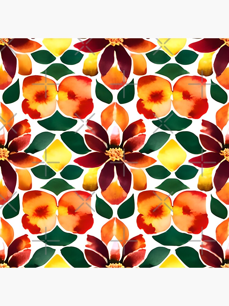 Thumbnail 4 of 4, Clock, Flower Pattern "Jesse" designed and sold by patternsforp.