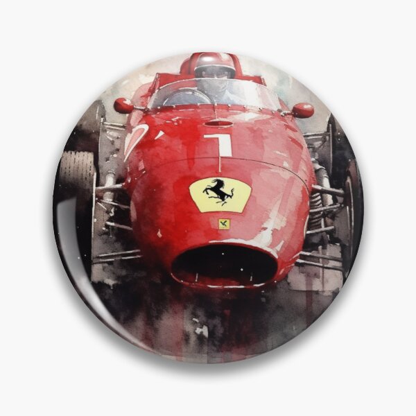 Item preview, Ferrari 500 Vintage 1953 F1 Watercolour Painting Print designed and sold by PicTechNowArt.