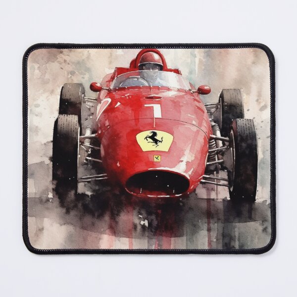 Item preview, Ferrari 500 Vintage 1953 F1 Watercolour Painting Print designed and sold by PicTechNowArt.