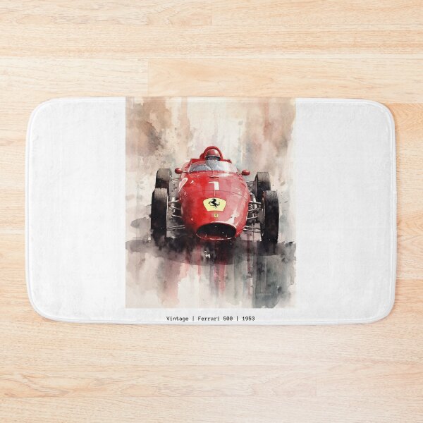 Item preview, Ferrari 500 Vintage 1953 F1 Watercolour Painting Print designed and sold by PicTechNowArt.